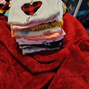 Carter's Kids Short Sleeve Tees - Red, White, Yellow, Pink